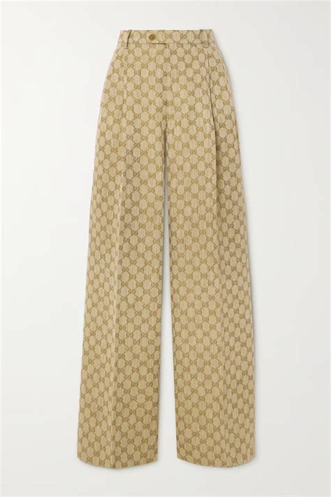 gucci womens straight leg pants|Gucci wide leg pants.